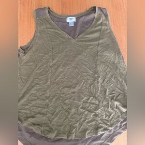 Old Navy Olive V-Neck Tank Top